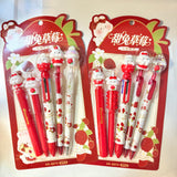Sweet Bunny Strawberry Pen Set